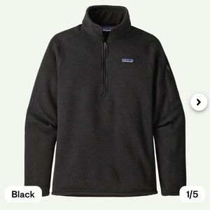 Patagonia women’s Better Sweater Black Quarter-Zip Fleece